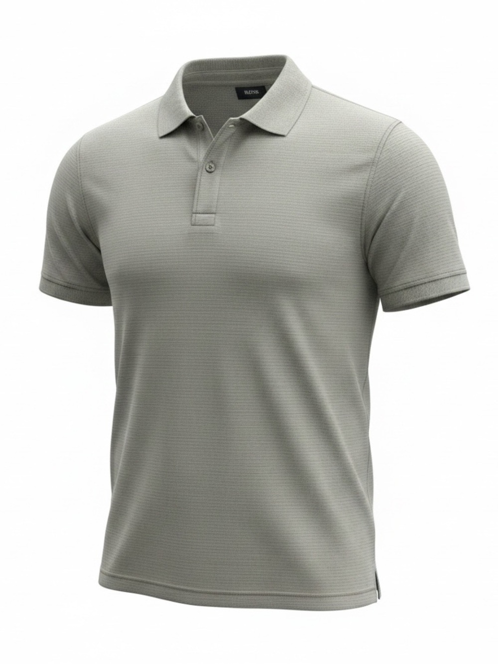 Boss Classic Polo Shirt gray striped slim fit, Cotton golf resort preppy  eUC